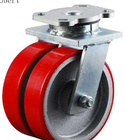 Extra Heavy Duty Industrial Polyurethane Caster Wheels Red Color For MIMA Forklift