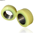 Polyurethane Coated Forklift Roller Wheels With Bearings Natural Color