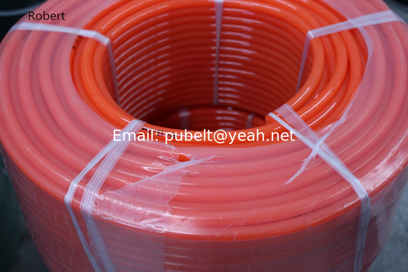 PU cord Polyurethane Round Belt Rough Smooth Orange color for Ceramic tile conveying