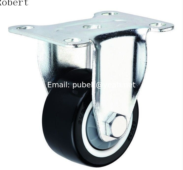 Durable Trolley Polyurethane Roller Wheels , Spring Loaded Casters For Machines