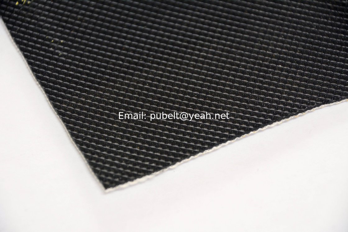 Black Polyurethane Conveyor Belt / Flexible Conveyor Belt For Treadmill Belt