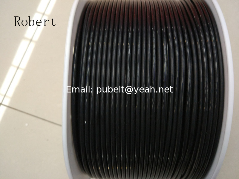 Electronics Industrial Polyurethane Round Belt Anti Static Smooth Surface Black Color