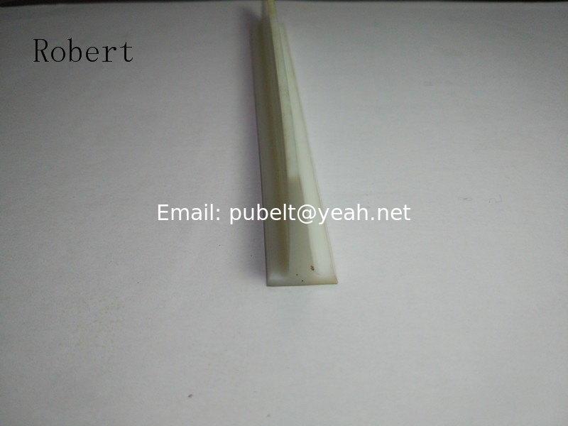 White Color Polyurethane Conveyor Belt Extrusion Profiles For Guiding And Tracking