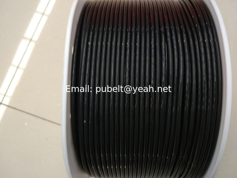 Antistatic Black Color Pu Round Belt For Electronic Accessories , 400m / Roll