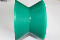 Green Color Polyurethane Roller Wheels With Cast Iron Centre High Processing Precision