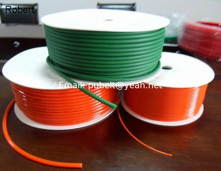 Orange Color Polyurethane Round Section Belts For Roller Conveyors Abrasion Resistance