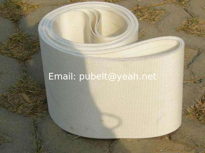 Food Grade Endless Material Handling Conveyor Belt PVC / Polyurethane White Color