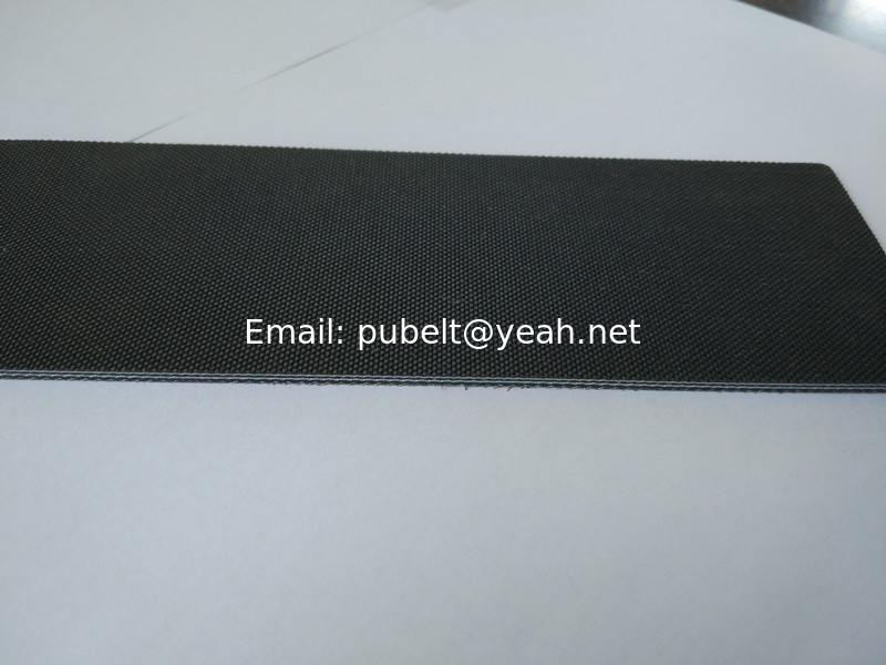 Black Color Polyurethane Conveyor Belt , Polyurethane Flat Belt For Printing Industry