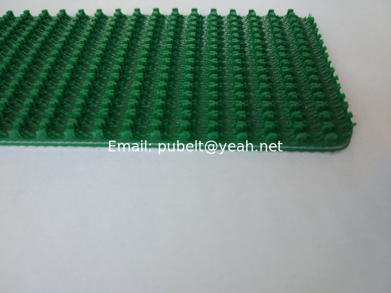 Grip Pattern Petrol Green PVC Conveyor Belt Replacement High Performance Wear Resistant