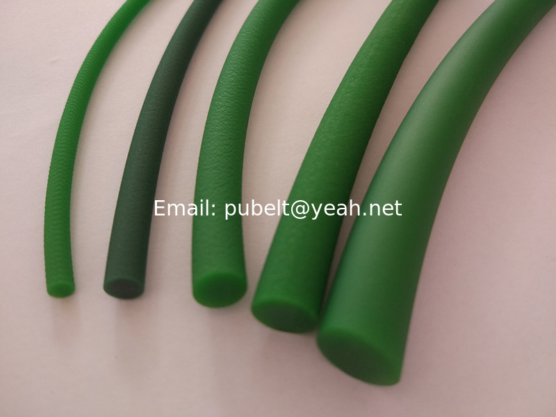 Light Green PU Round Belt Fast Joining Flexible 85A Urethane Drive Belts 3mm-20mm